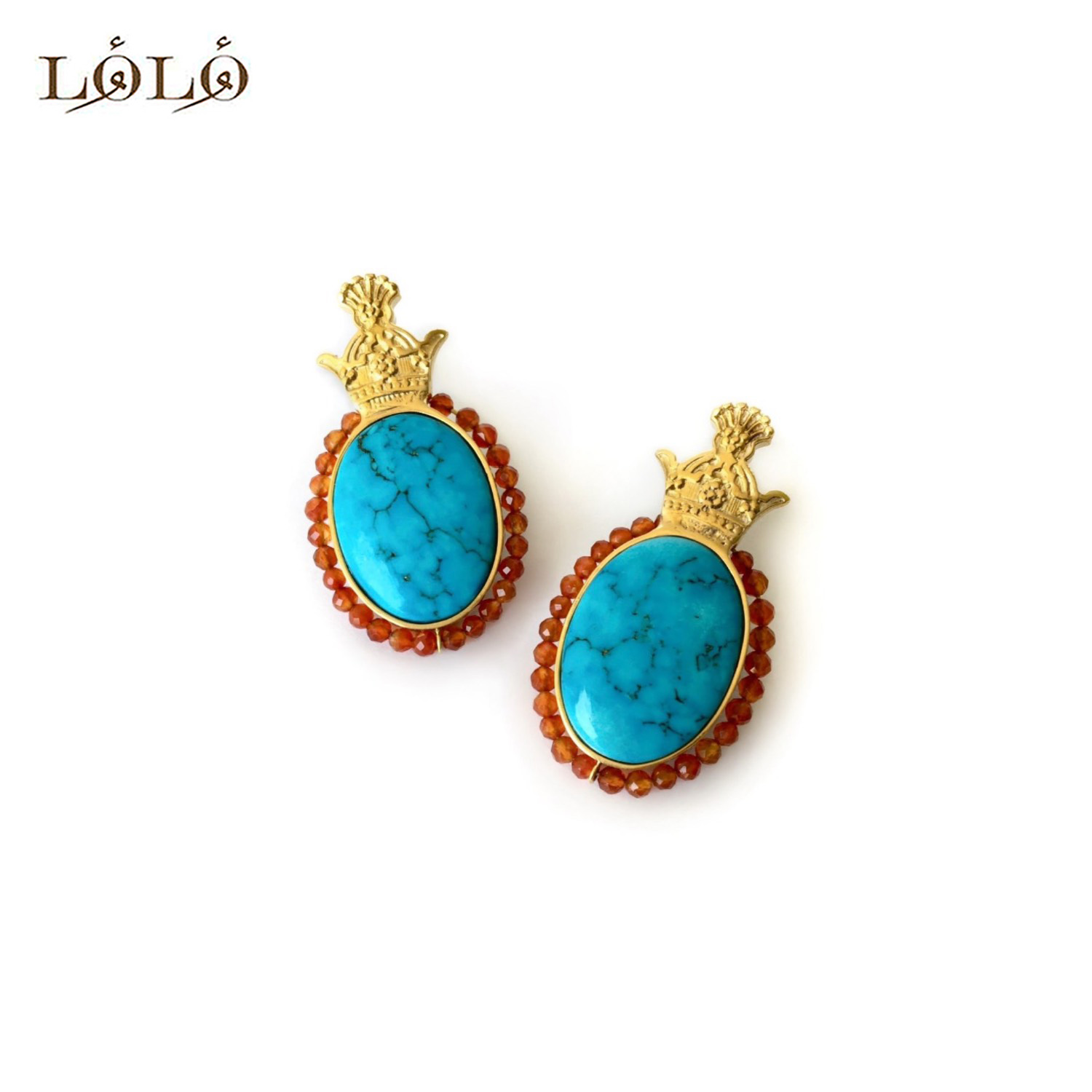 گوشواره تاج فیروزه